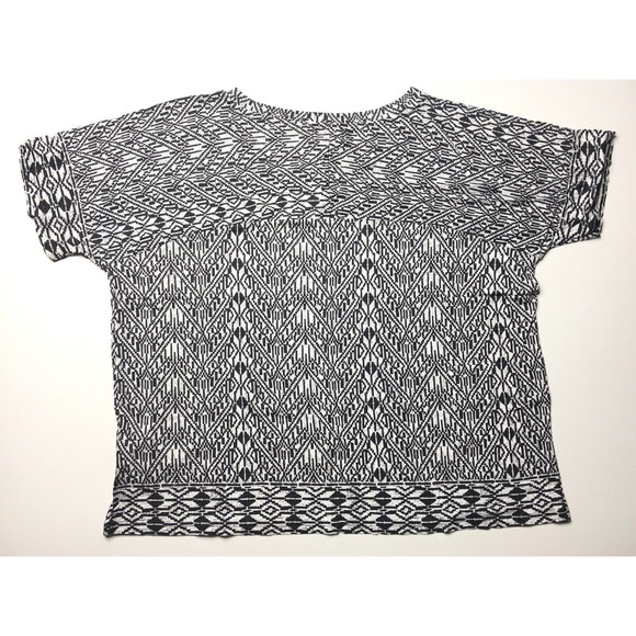 Old Navy Womens Relaxed Dolman Short Sleeve T Shirt Black Geo Summer Print L - Picture 8 of 11